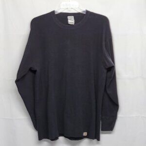 Vintage Carhartt Thermal Shirt Mens XL Pullover Long Sleeve Black Made In USA